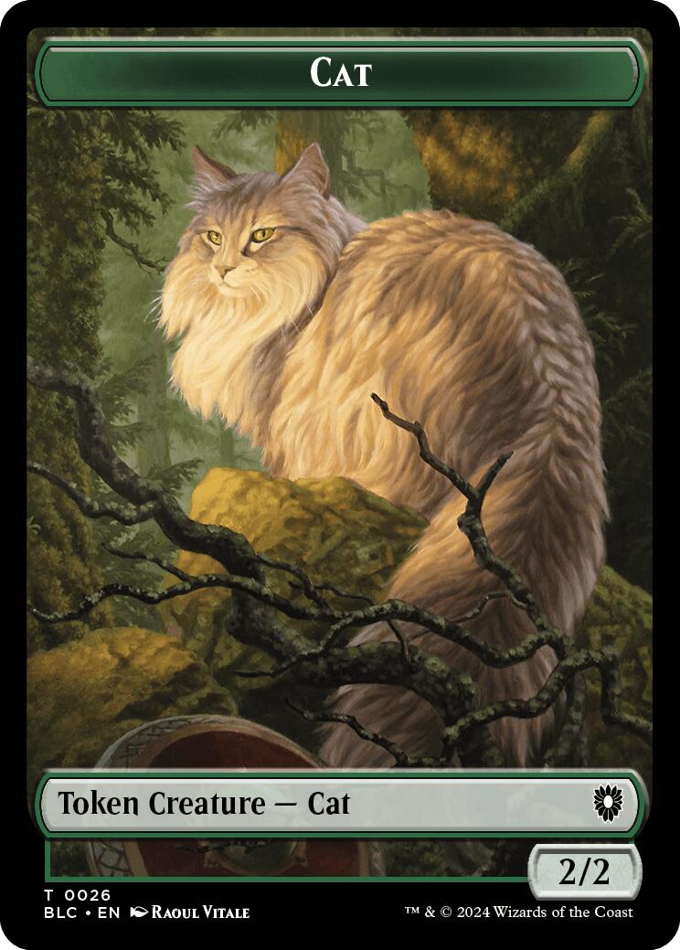 Cat // Beast (025) Double-Sided Token [Bloomburrow Commander Tokens] | Boutique FDB TCG