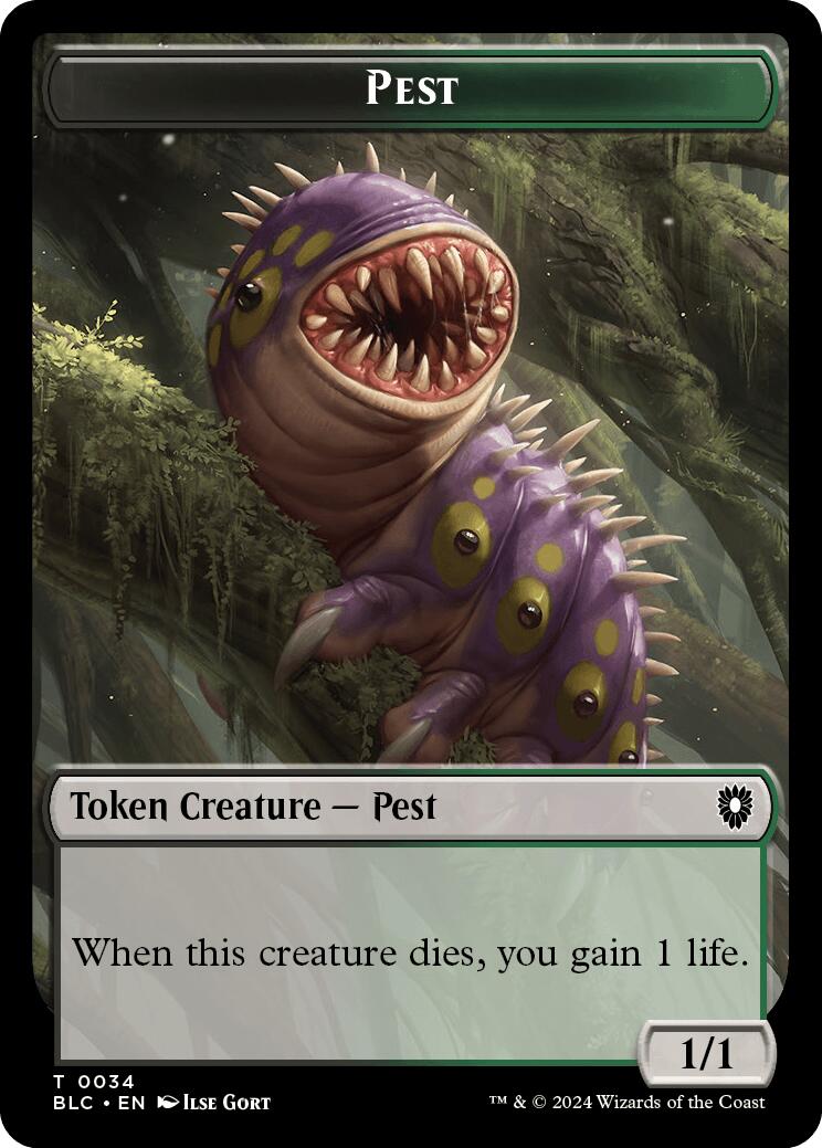 Pest // Shapeshifter Double-Sided Token [Bloomburrow Commander Tokens] | Boutique FDB TCG