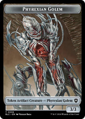 Phyrexian Golem // Faerie Double-Sided Token [Bloomburrow Commander Tokens] | Boutique FDB TCG