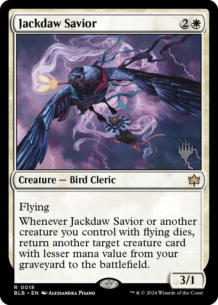 Jackdaw Savior (Promo Pack) [Bloomburrow Promos] | Boutique FDB TCG