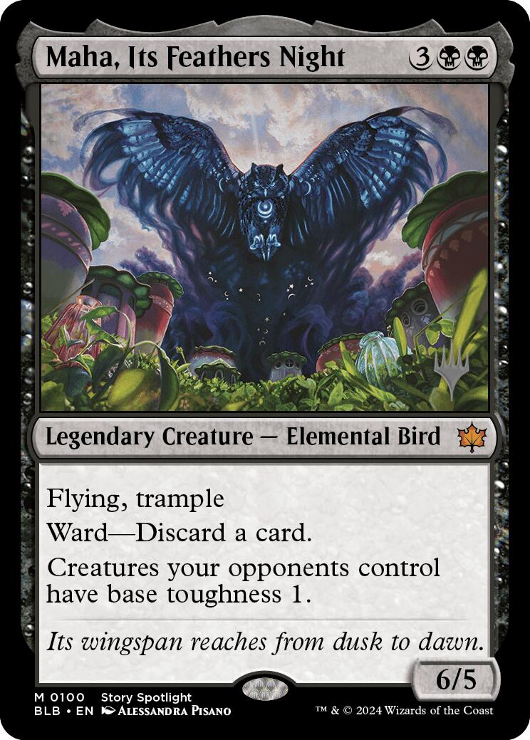 Maha, Its Feathers Night (Promo Pack) [Bloomburrow Promos] | Boutique FDB TCG