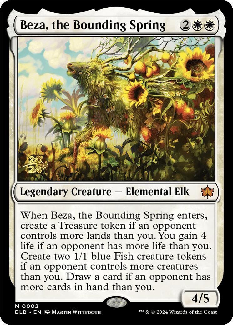 Beza, the Bounding Spring [Bloomburrow Prerelease Promos] | Boutique FDB TCG