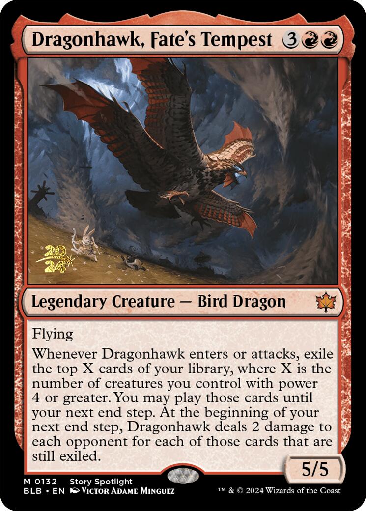 Dragonhawk, Fate's Tempest [Bloomburrow Prerelease Promos] | Boutique FDB TCG