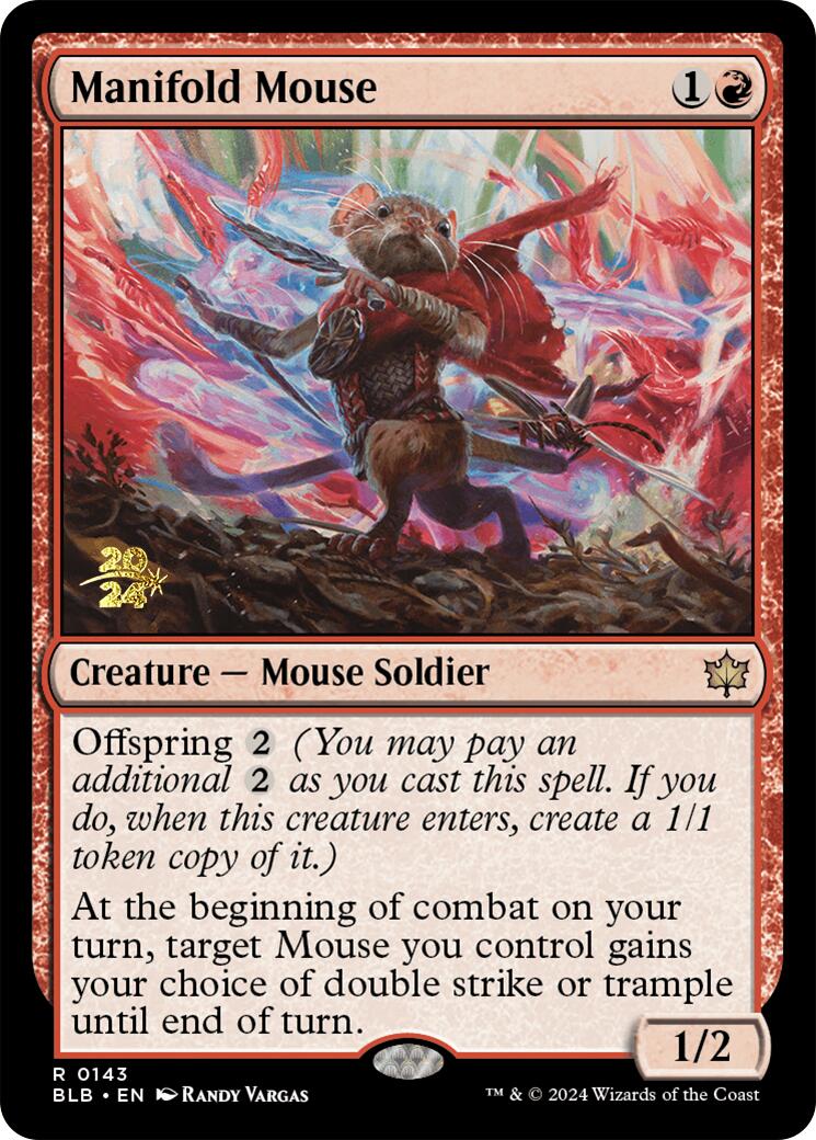 Manifold Mouse [Bloomburrow Prerelease Promos] | Boutique FDB TCG