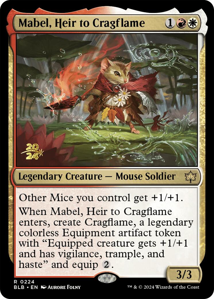 Mabel, Heir to Cragflame [Bloomburrow Prerelease Promos] | Boutique FDB TCG