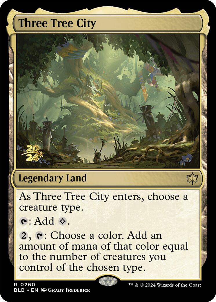 Three Tree City [Bloomburrow Prerelease Promos] | Boutique FDB TCG