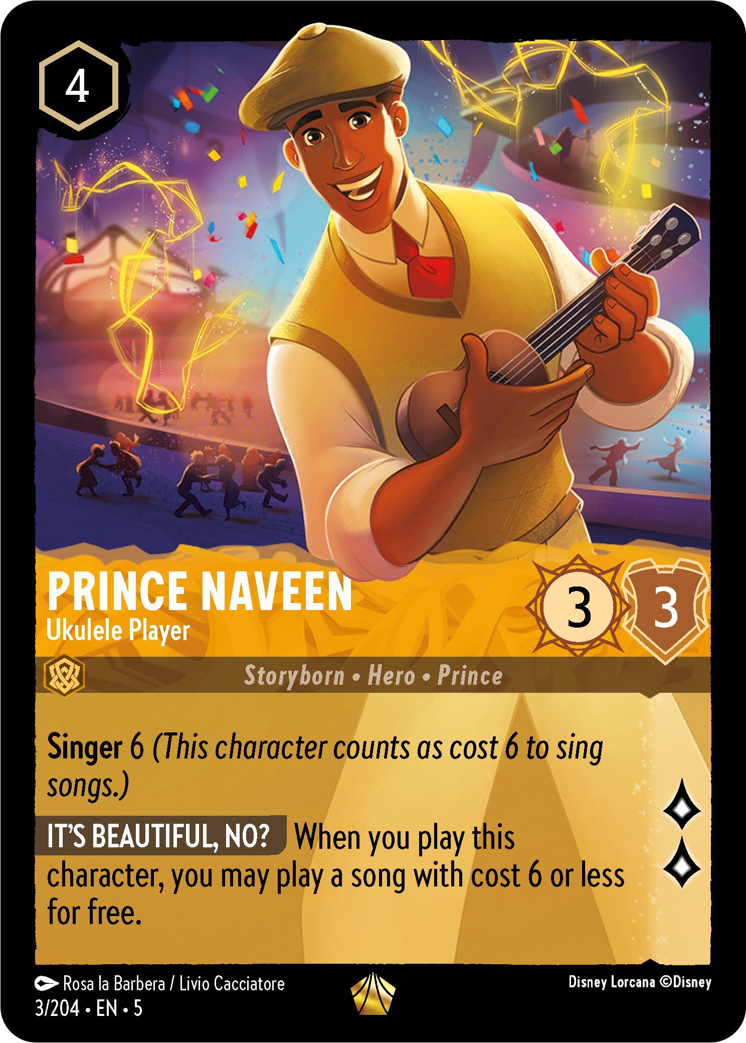 Prince Naveen - Ukulele Player (3/204) [Shimmering Skies] | Boutique FDB TCG