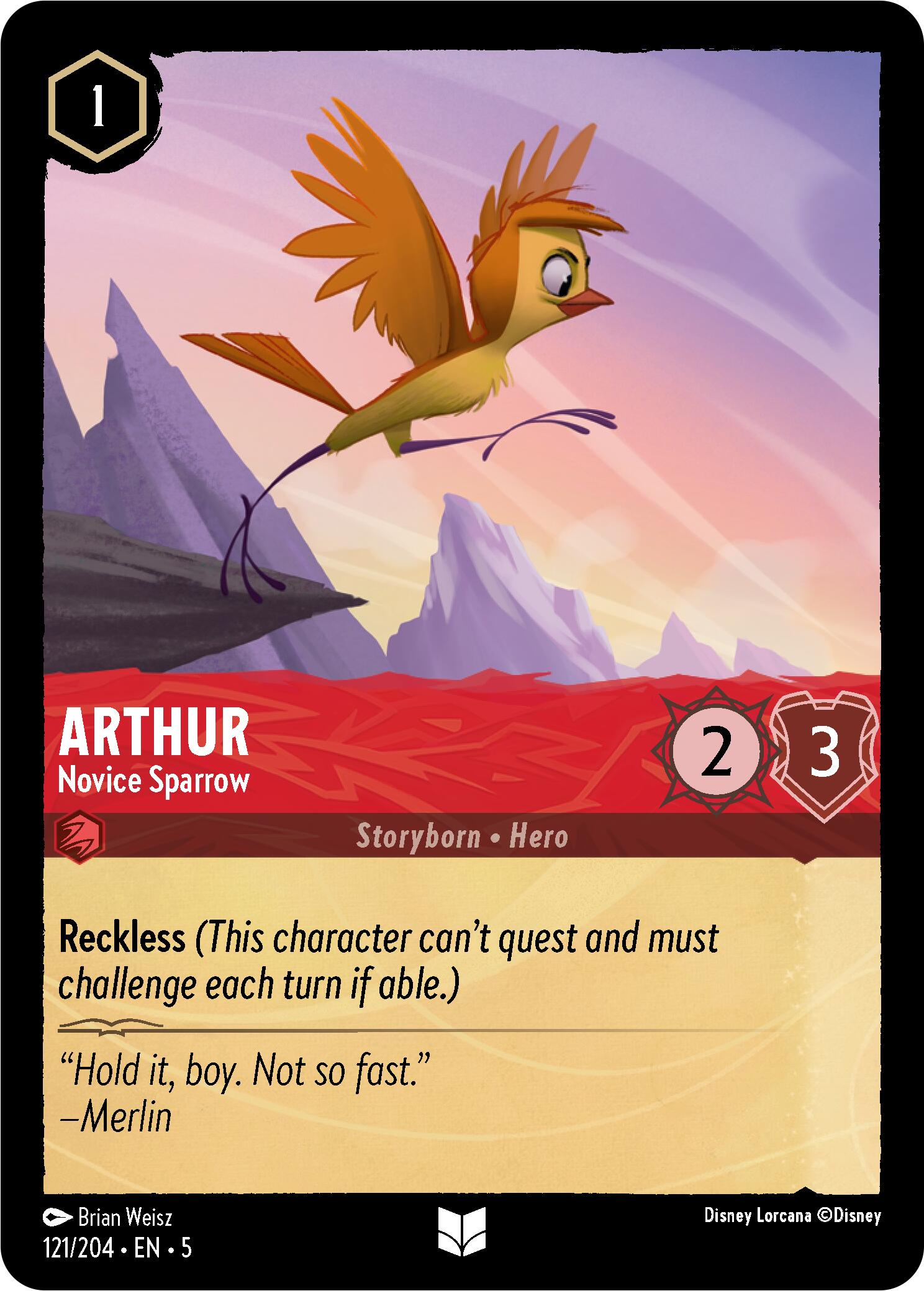 Arthur - Novice Sparrow (121/204) [Shimmering Skies] | Boutique FDB TCG