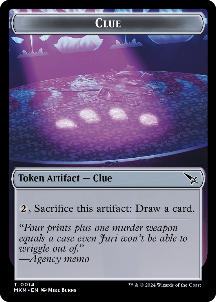 Clue (0014) // A 0041 Double-Sided Token [Murders at Karlov Manor Tokens] | Boutique FDB TCG