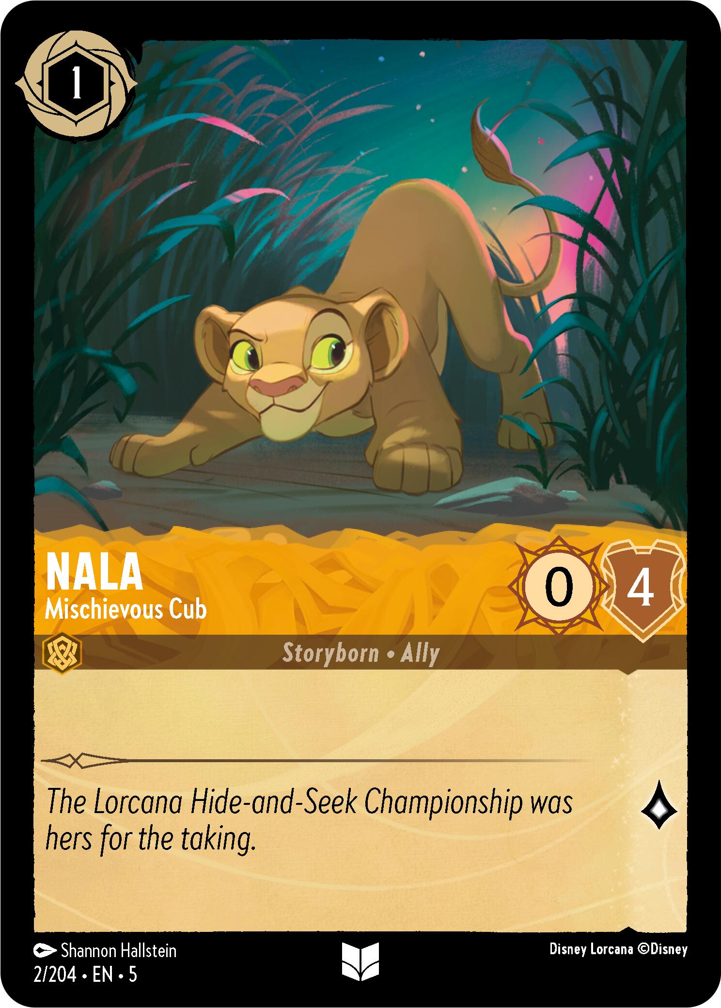 Nala - Mischievous Cub (2/204) [Shimmering Skies] | Boutique FDB TCG