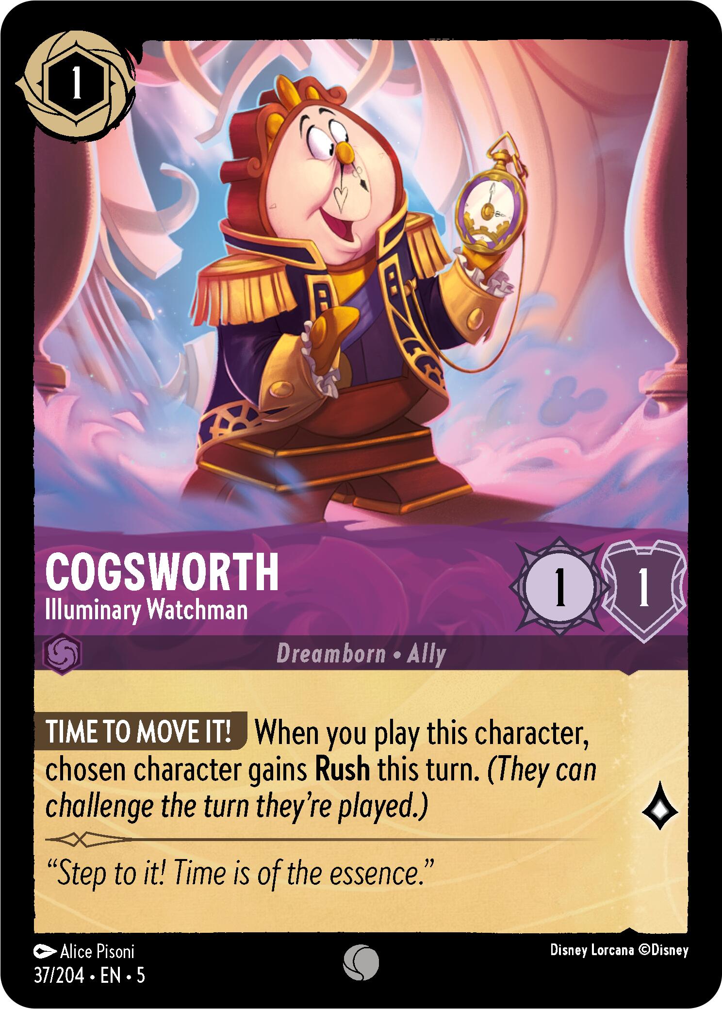 Cogsworth - Illuminary Watchman (37/204) [Shimmering Skies] | Boutique FDB TCG