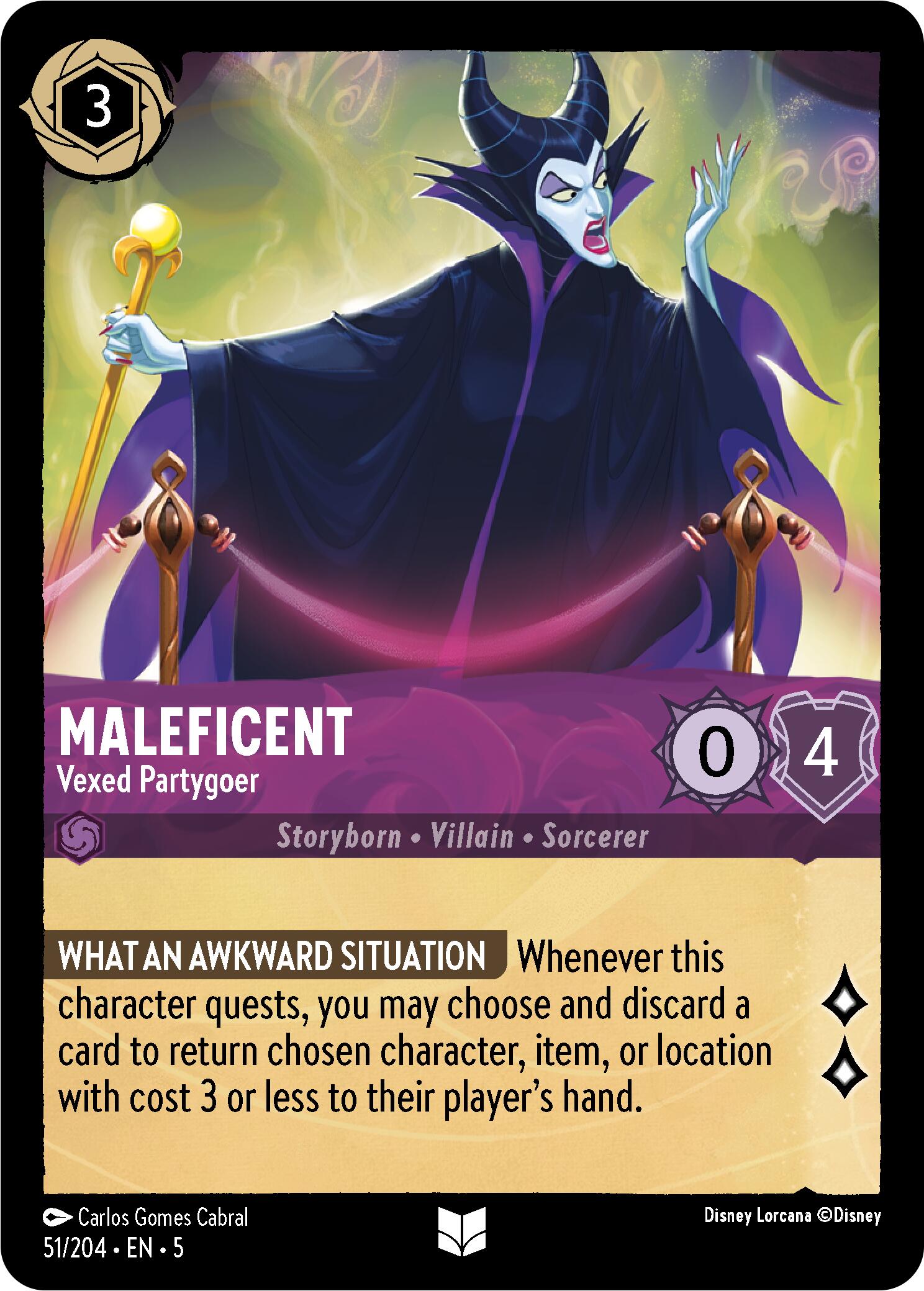 Maleficent - Vexed Partygoer (51/204) [Shimmering Skies] | Boutique FDB TCG