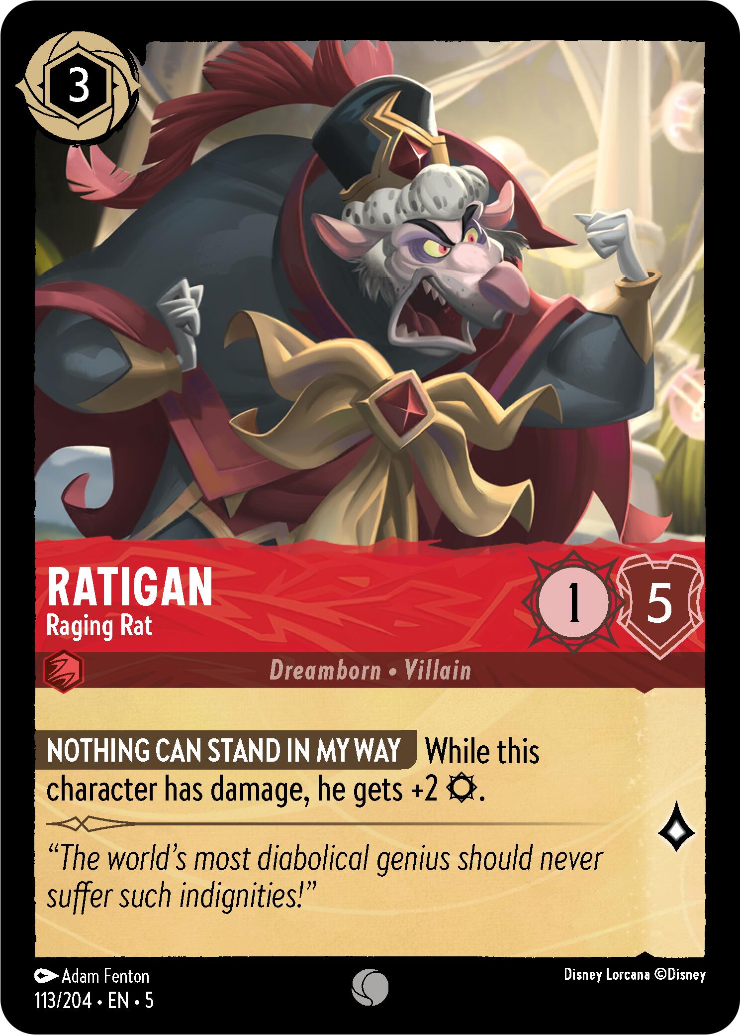 Ratigan - Raging Rat (113/204) [Shimmering Skies] | Boutique FDB TCG