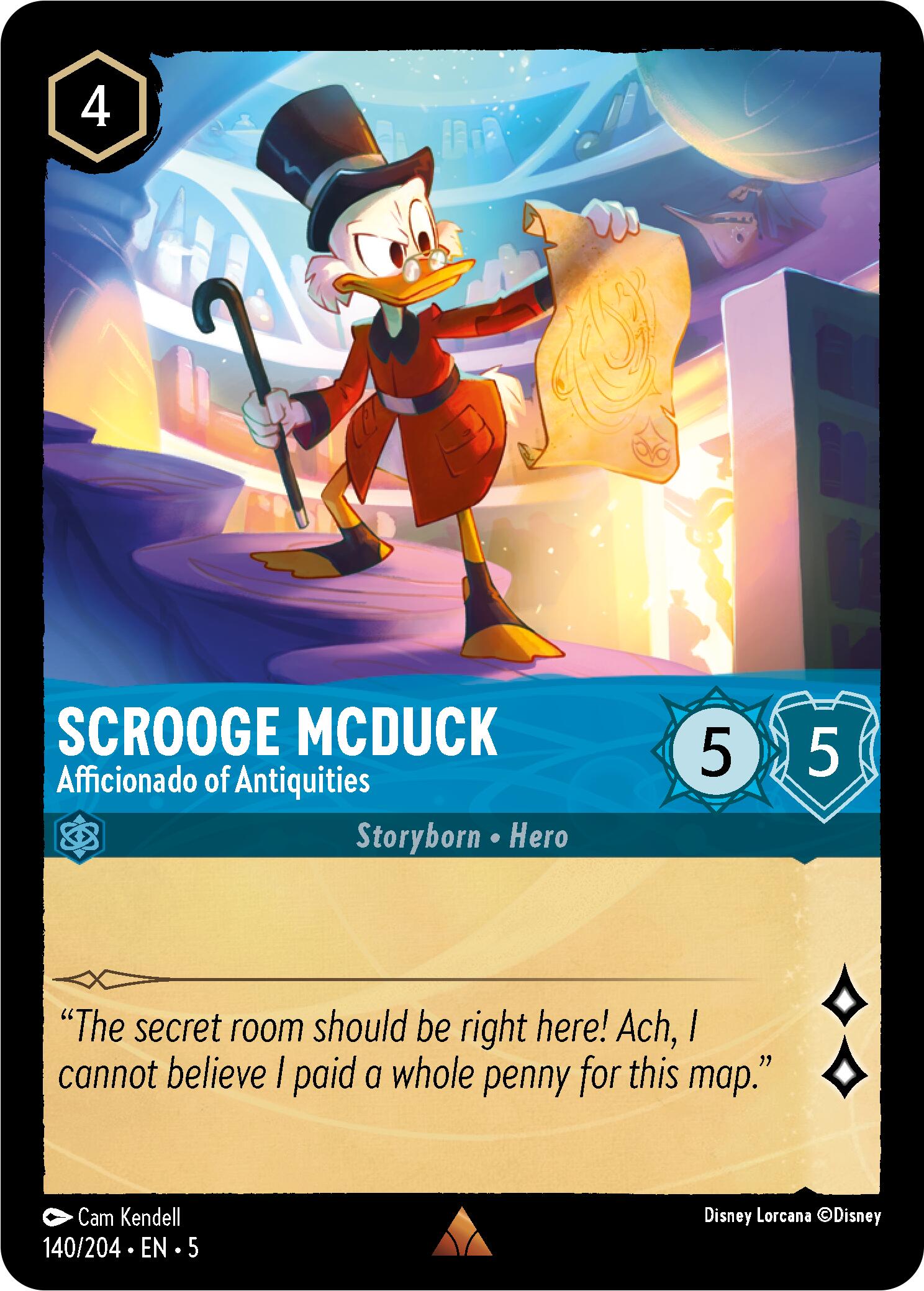 Scrooge McDuck - Afficionado of Antiquities (140/204) [Shimmering Skies] | Boutique FDB TCG