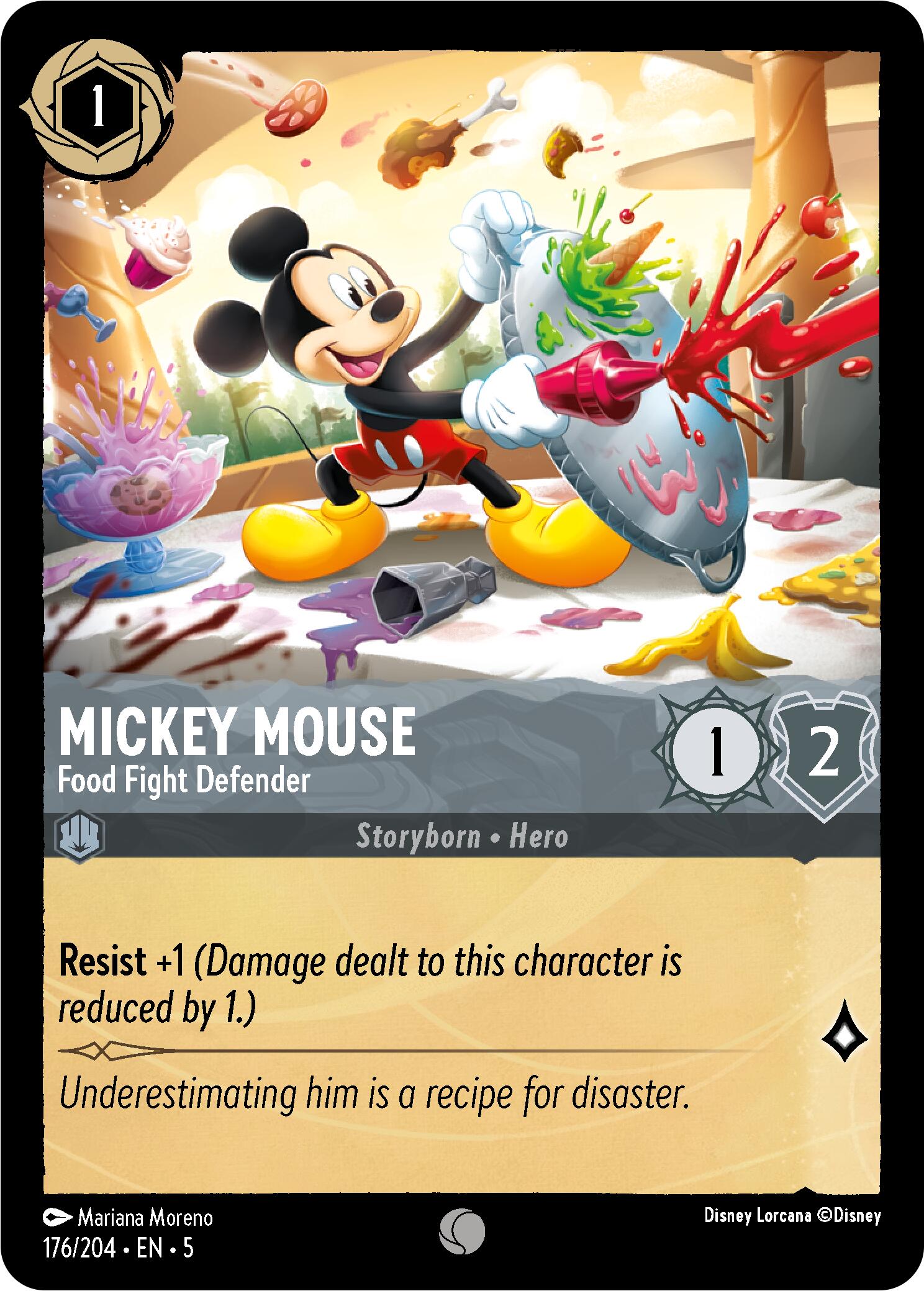 Mickey Mouse - Food Fight Defender (176/204) [Shimmering Skies] | Boutique FDB TCG