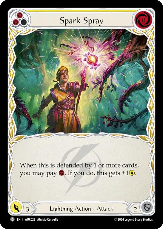 Spark Spray (Yellow) [AUR022] (1st Strike) | Boutique FDB TCG