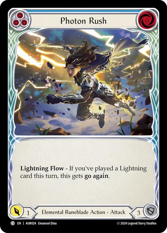 Photon Rush (Blue) [AUR024] (1st Strike) | Boutique FDB TCG