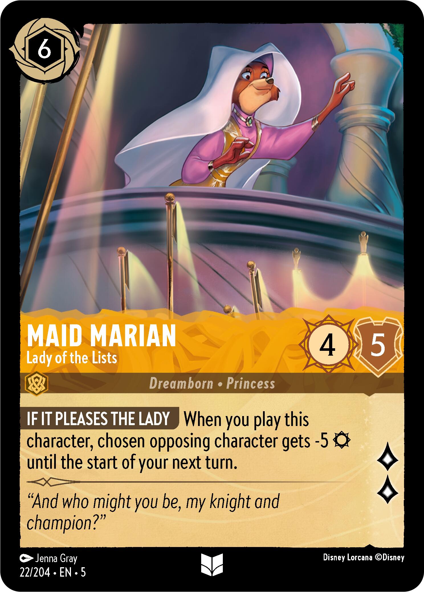 Maid Marian - Lady of the Lists (22/204) [Shimmering Skies] | Boutique FDB TCG