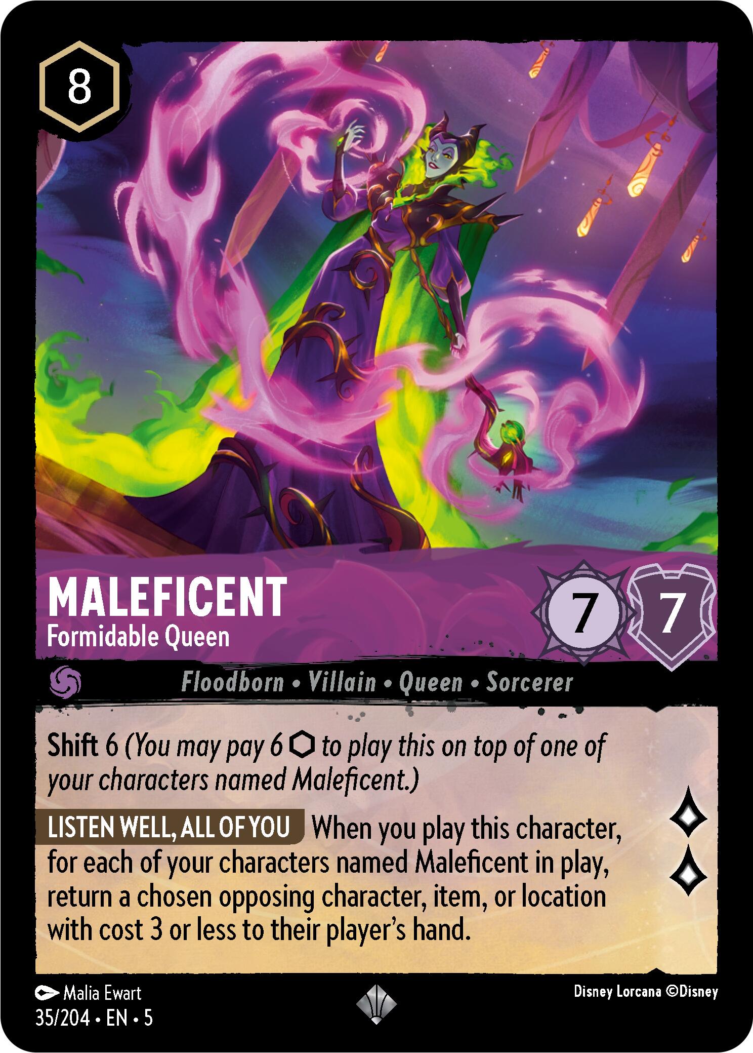 Maleficent - Formidable Queen (35/204) [Shimmering Skies] | Boutique FDB TCG