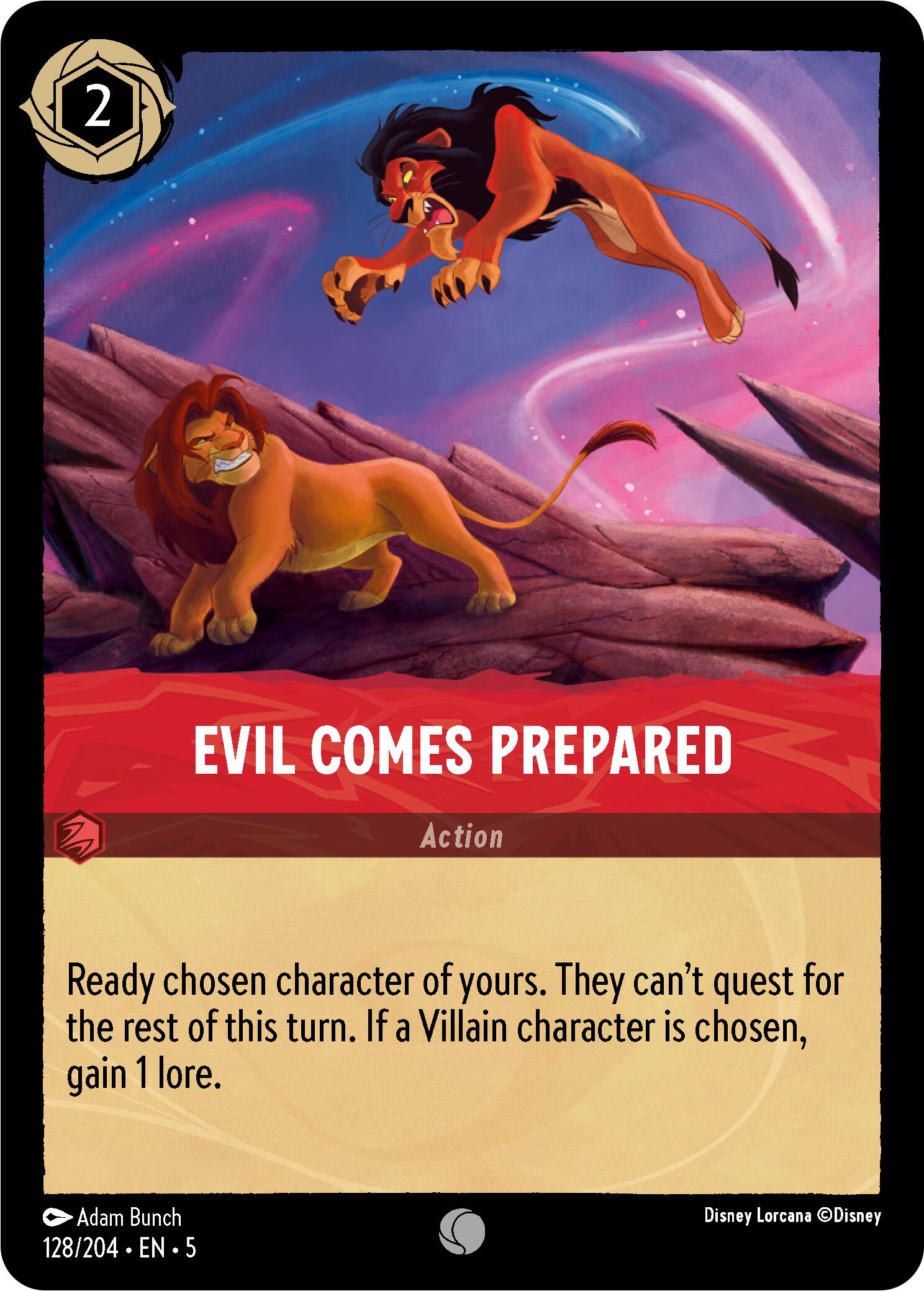 Evil Comes Prepared (128/204) [Shimmering Skies] | Boutique FDB TCG