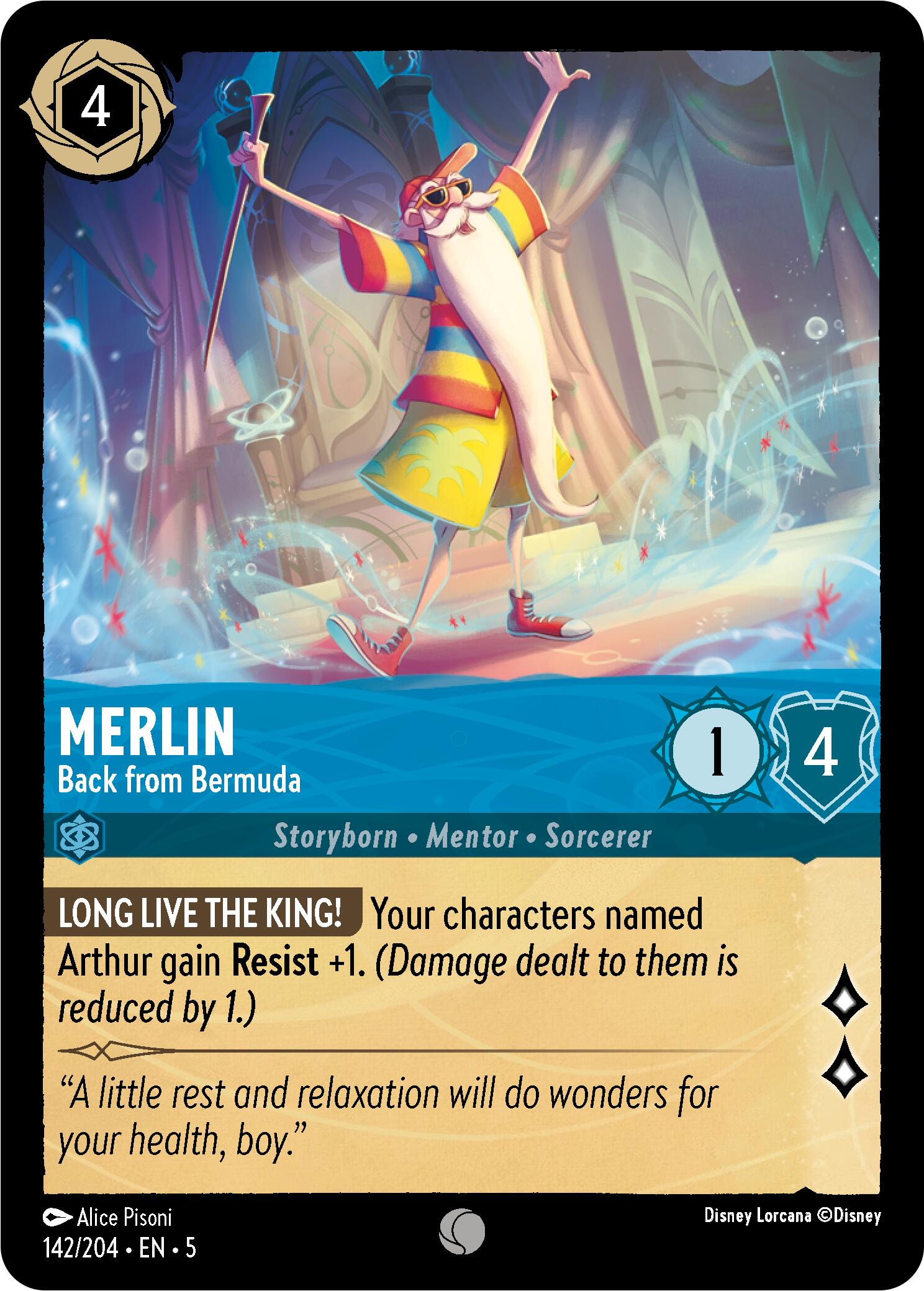 Merlin - Back from Bermuda (142/204) [Shimmering Skies] | Boutique FDB TCG