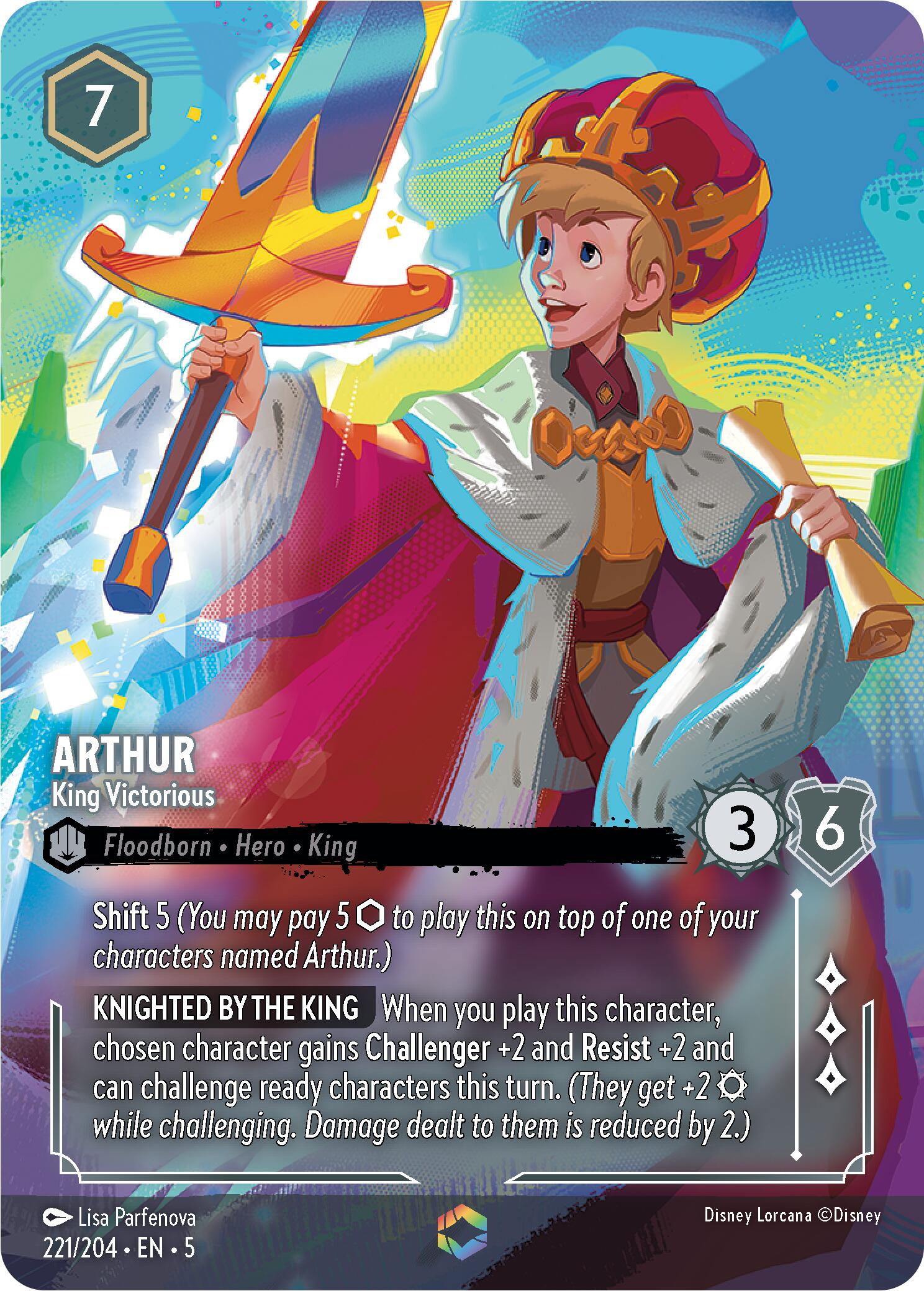 Arthur - King Victorious (Enchanted) (221/204) [Shimmering Skies] | Boutique FDB TCG