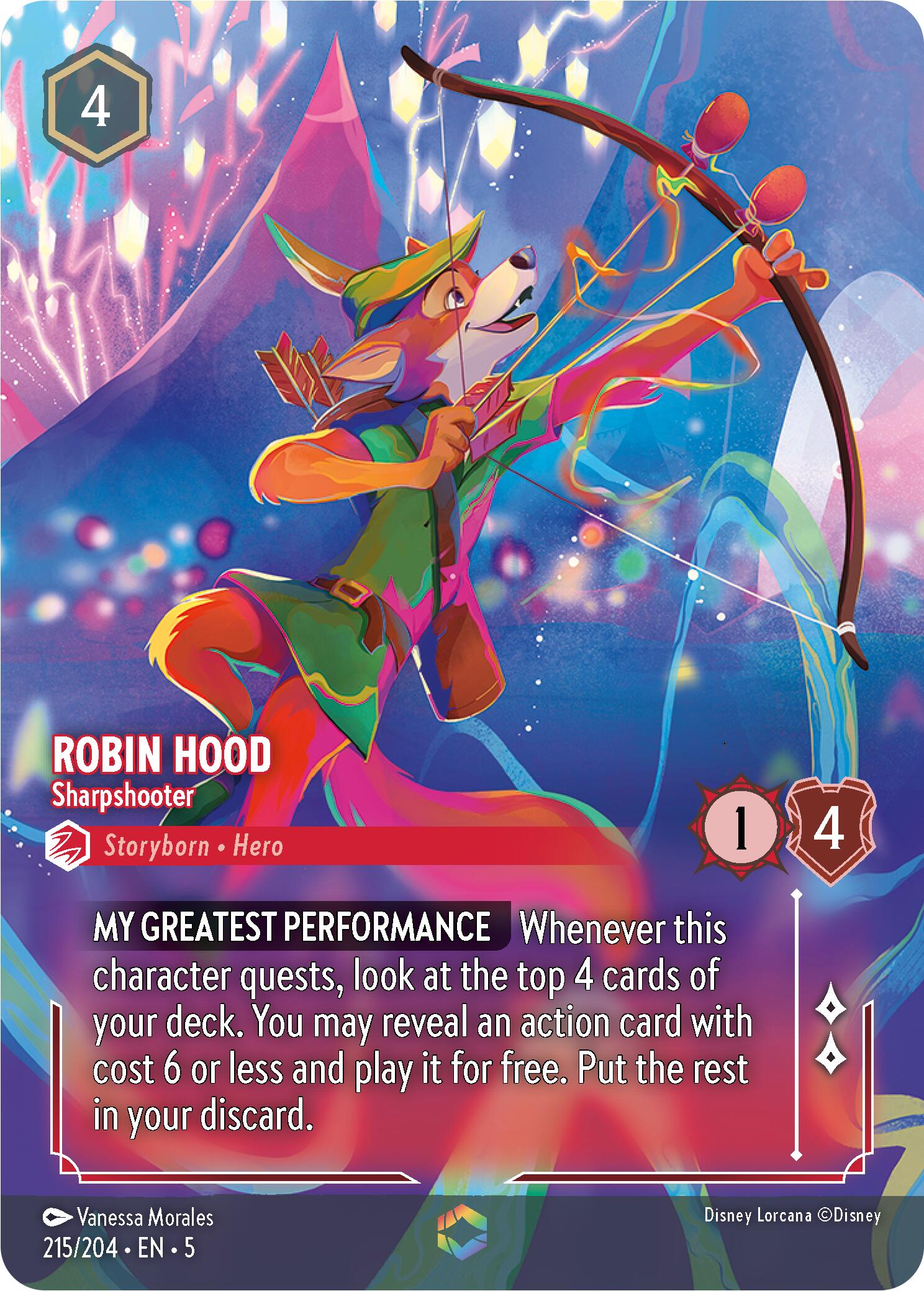 Robin Hood - Sharpshooter (Enchanted) (215/204) [Shimmering Skies] | Boutique FDB TCG