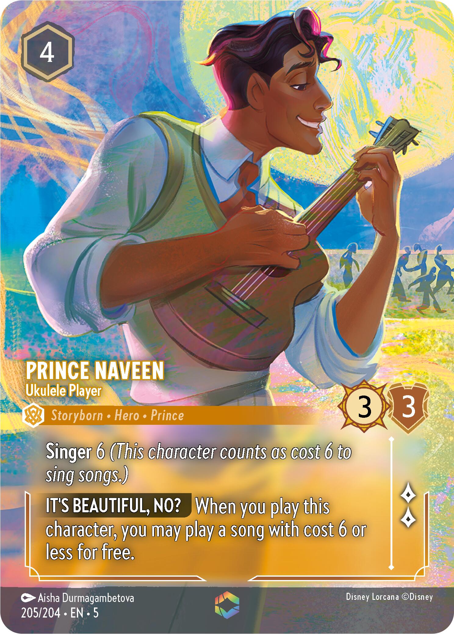 Prince Naveen - Ukulele Player (Enchanted) (205/204) [Shimmering Skies] | Boutique FDB TCG