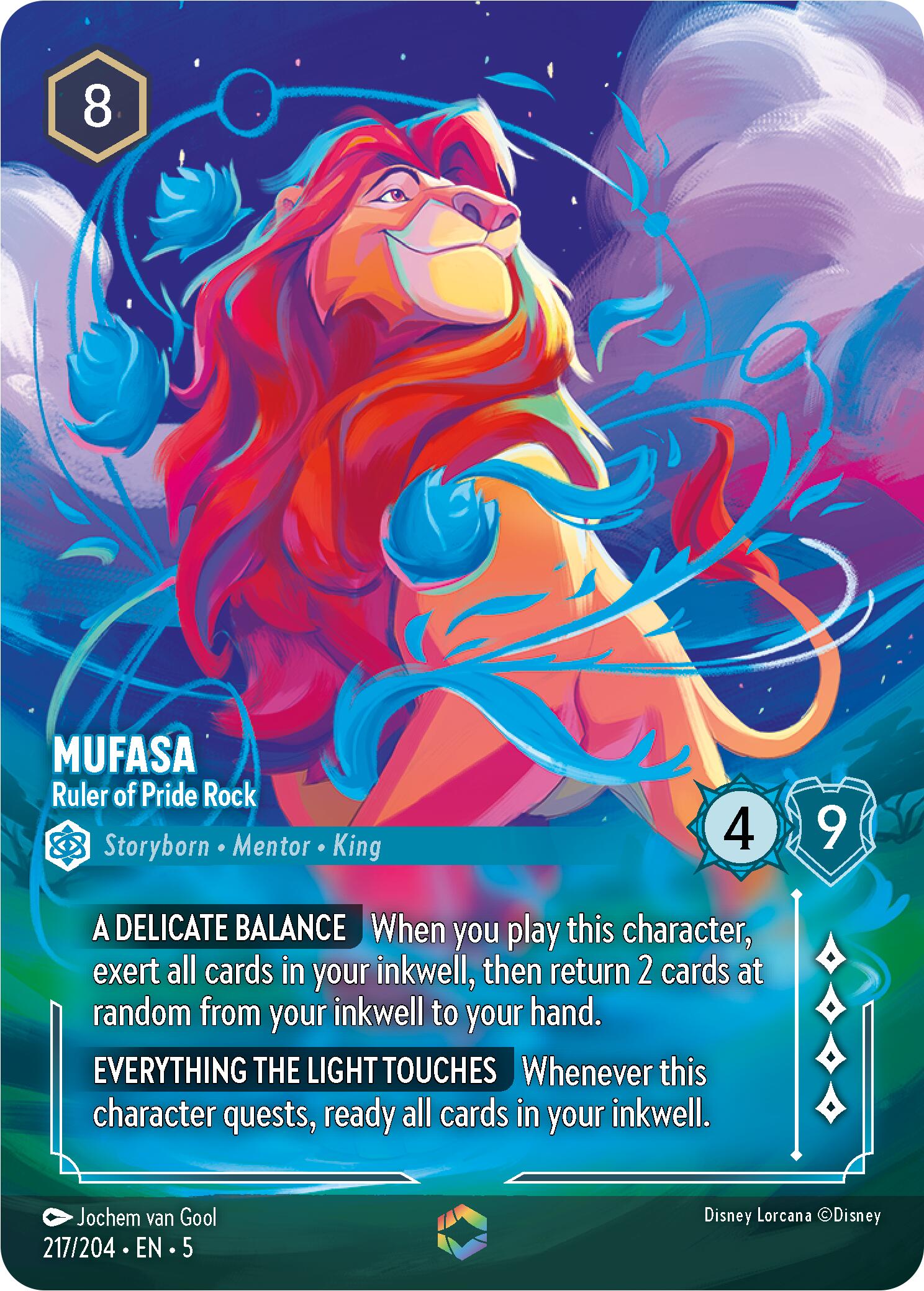 Mufasa - Ruler of Pride Rock (Enchanted) (217/204) [Shimmering Skies] | Boutique FDB TCG