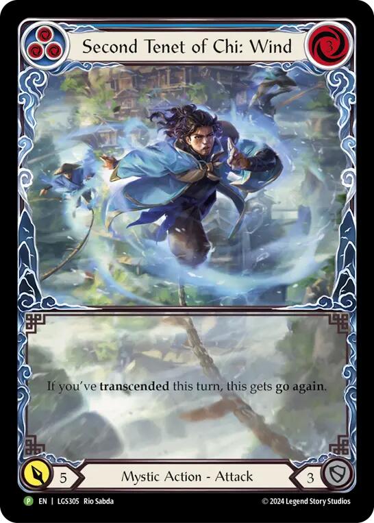 Second Tenet of Chi: Wind [LGS305] (Promo)  Rainbow Foil | Boutique FDB TCG