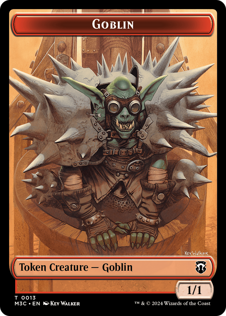 Goblin (Ripple Foil) // Tarmogoyf Double-Sided Token [Modern Horizons 3 Commander Tokens] | Boutique FDB TCG