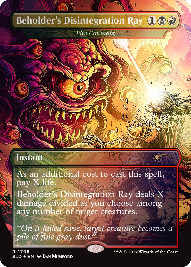 Beholder's Disintegration Ray - Fire Covenant (Rainbow Foil) [Secret Lair Drop Series] | Boutique FDB TCG