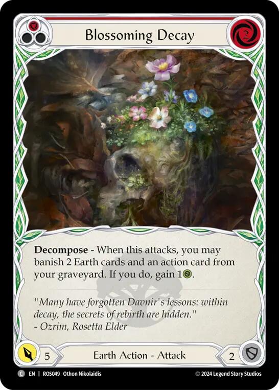 Blossoming Decay (Red) [ROS049] (Rosetta)  Rainbow Foil | Boutique FDB TCG