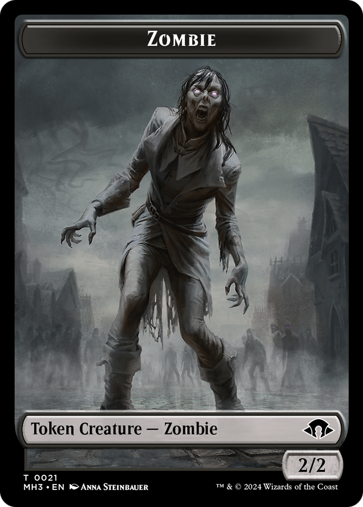 Servo // Zombie Double-Sided Token [Modern Horizons 3 Tokens] | Boutique FDB TCG