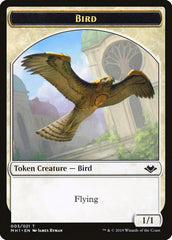 Bird (003) // Serra the Benevolent Emblem Double-Sided Token [Modern Horizons Tokens] | Boutique FDB TCG