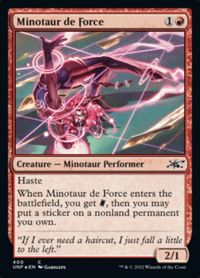 Minotaur de Force (Galaxy Foil) [Unfinity] | Boutique FDB TCG