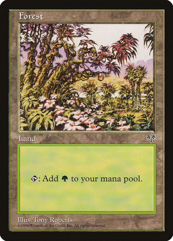 Forest (Open Flowers Bottom Center) [Mirage] | Boutique FDB TCG