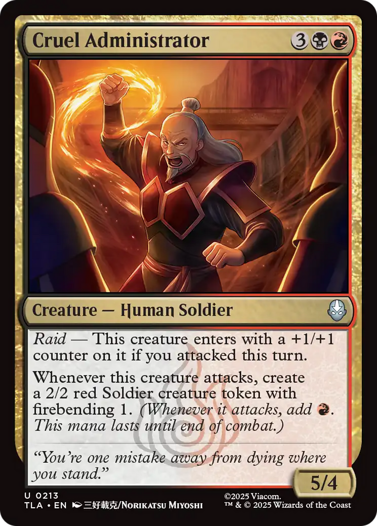 Cruel Administrator [Avatar: The Last Airbender] | Boutique FDB TCG