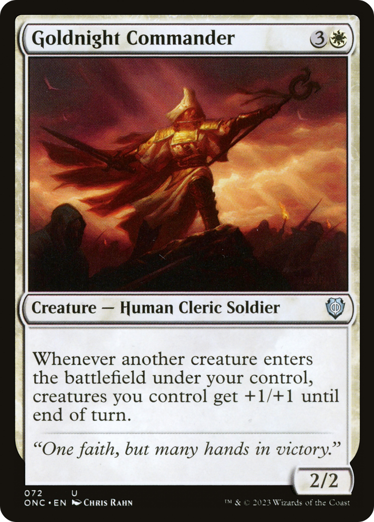 Goldnight Commander [Phyrexia: All Will Be One Commander] | Boutique FDB TCG