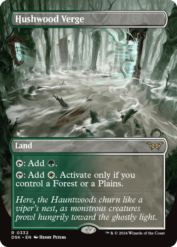 Hushwood Verge (Borderless) [Duskmourn: House of Horror] | Boutique FDB TCG