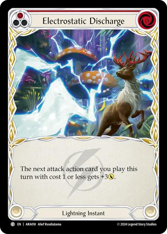 Electrostatic Discharge (Red) [ARA018] (Rosetta Aurora Blitz Deck) | Boutique FDB TCG