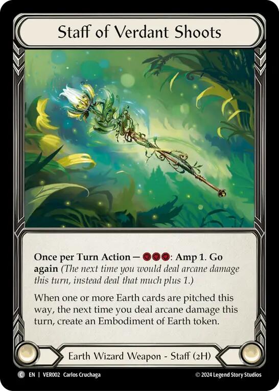 Staff of Verdant Shoots [VER002] (Rosetta Verdance Blitz Deck) | Boutique FDB TCG