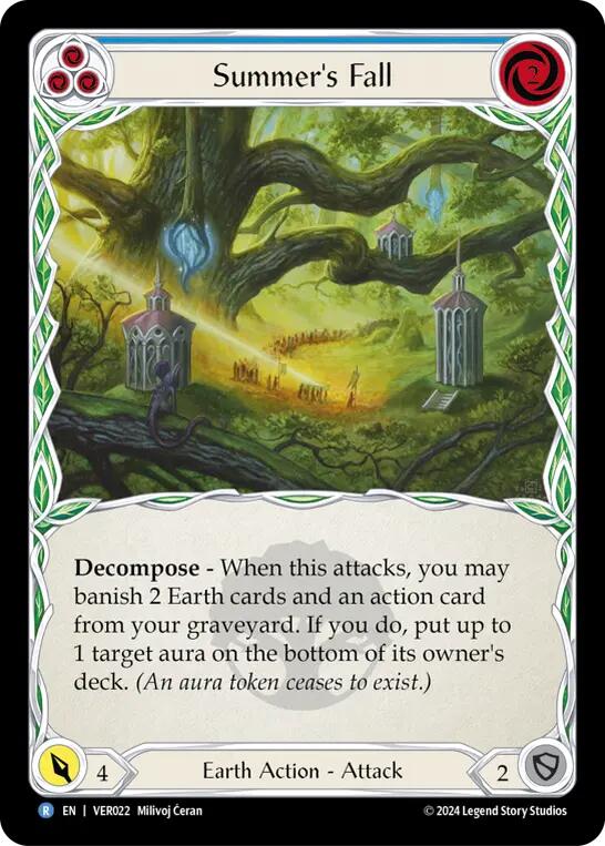 Summer's Fall (Blue) [VER022] (Rosetta Verdance Blitz Deck) | Boutique FDB TCG
