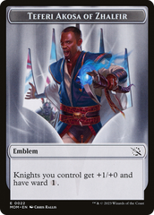 Treasure (20) // Teferi Akosa of Zhalfir Emblem Double-Sided Token [March of the Machine Tokens] | Boutique FDB TCG