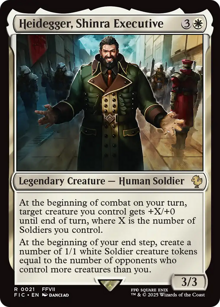Heidegger, Shinra Executive [FINAL FANTASY Commander] | Boutique FDB TCG