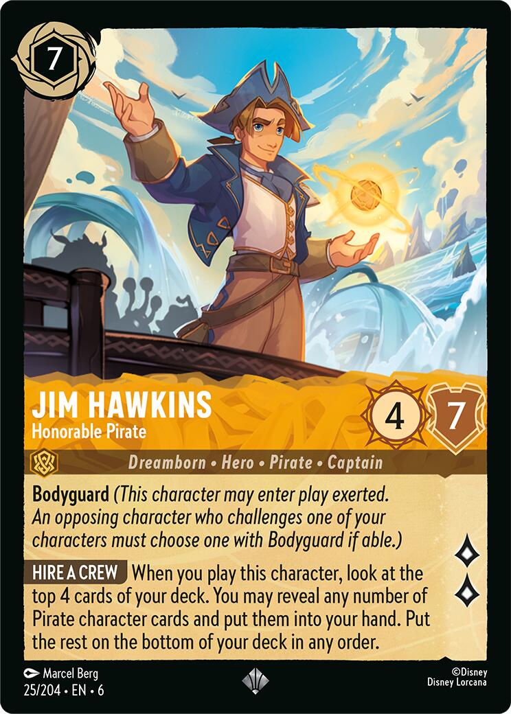 Jim Hawkins - Honorable Pirate (25/204) [Azurite Sea] | Boutique FDB TCG