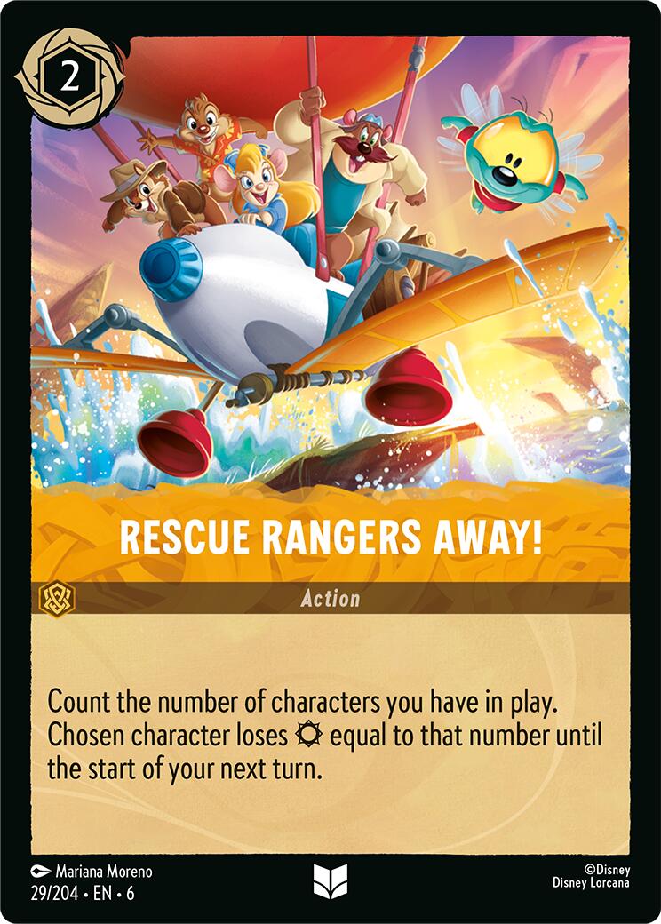 Rescue Rangers Away! (29/204) [Azurite Sea] | Boutique FDB TCG