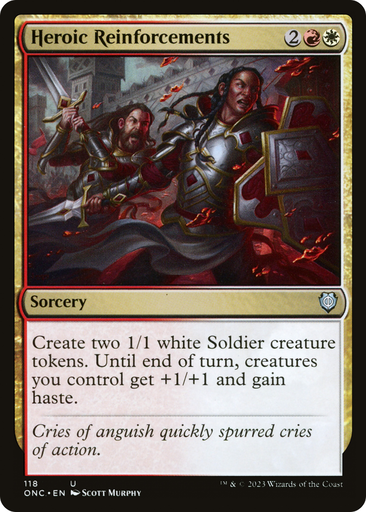 Heroic Reinforcements [Phyrexia: All Will Be One Commander] | Boutique FDB TCG