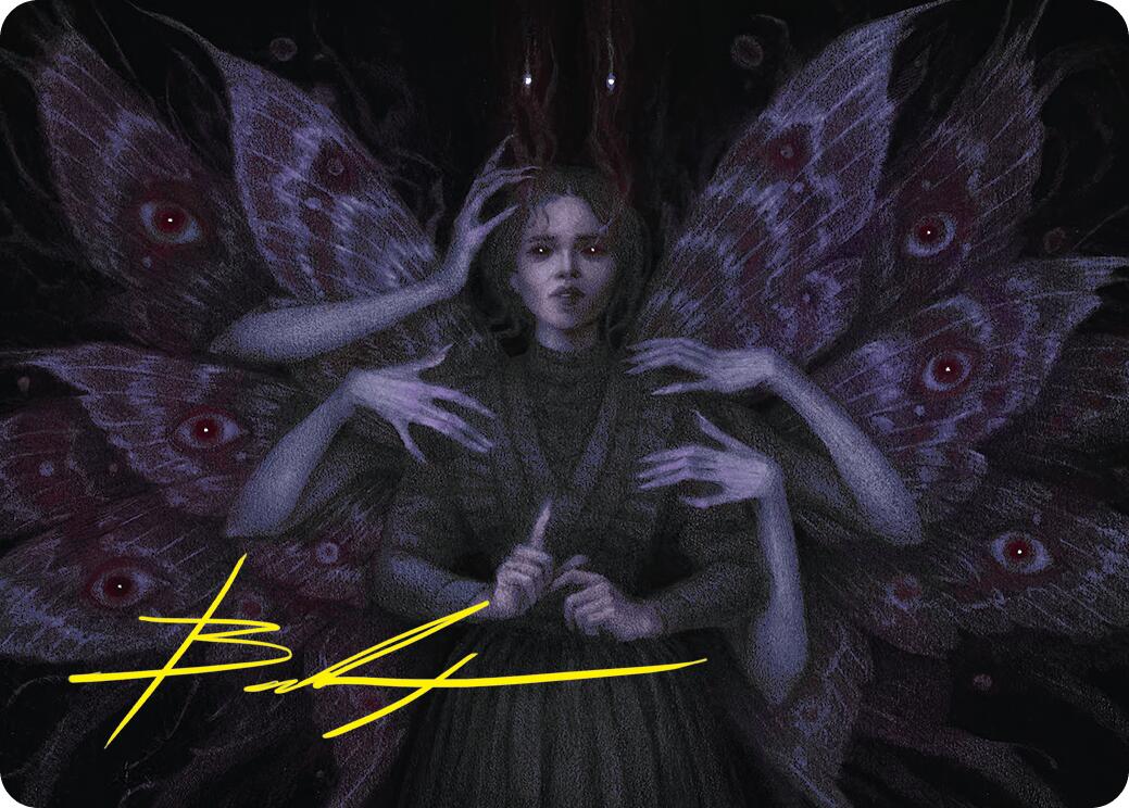 Demonic Counsel Art Card (7/54) (Gold-Stamped Signature) [Duskmourn: House of Horror Art Series] | Boutique FDB TCG