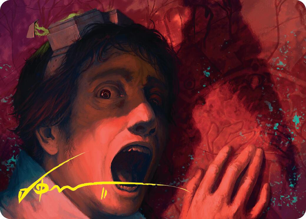 Murder Art Card (Gold-Stamped Signature) [Duskmourn: House of Horror Art Series] | Boutique FDB TCG